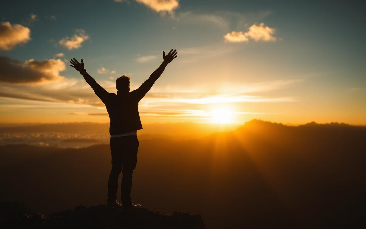 Triumph at sunrise